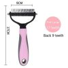 Large Pets Fur Knot Cutter Dog Grooming Shedding Tools Hair Removal Comb Brush Double Sided